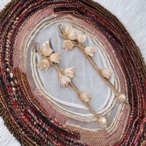 ANTHROPOLOGIE FLORAL BELLS DROP EARRINGS